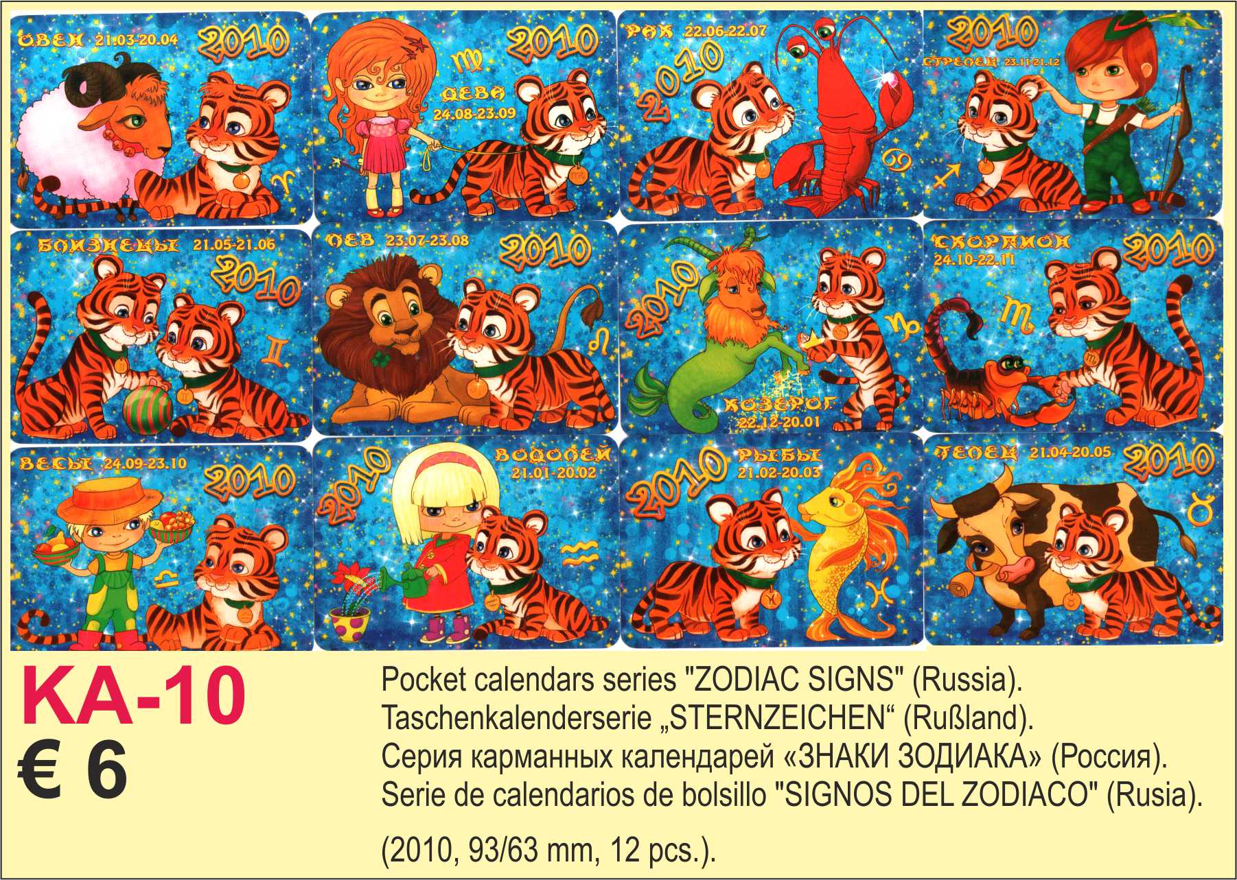 Calendars Zodiacus Russia 2010